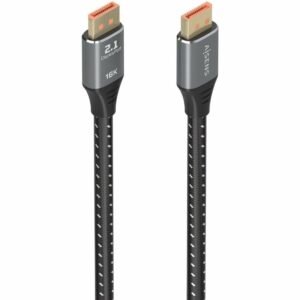 Cable DisplayPort 2.1 16K Aisens A158-0901/ DisplayPort Macho - DisplayPort Macho/ 80Gbps/ 1m/ Negro
