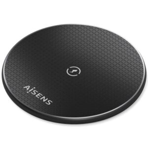 Estación de Carga Inalámbrica Qi Aisens ASCH-15W1WC058-BK/ 1xUSB Tipo-C/ 15W/ 5W/ Negro