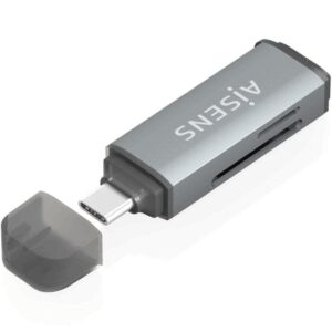 Lector de Tarjetas Externo Aisens ASCR-2A09-GR/ USB 3.1