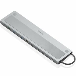 Docking USB Tipo-C Aisens ASUC-12P020-GR/ 2xHDMI/ 3xUSB/ 1xUSB Tipo-C/ 1xRJ45/ 1xDisplayPort/ 1xLector Tarjetas/ 1xUSB Tipo-C PD/ Gris