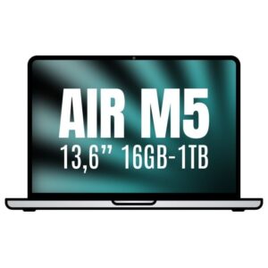 Apple Macbook Air 13,6'/ M5 10-Core CPU/ 16GB/ 1TB SSD/ 10-Core GPU/ Plata