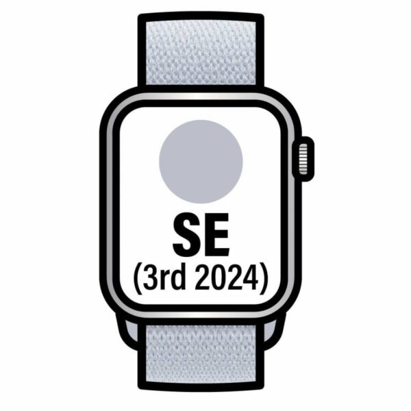 Apple Watch SE 3rd V2/ GPS/ 44mm/ Caja de Aluminio/ Correa Loop Deportiva Azul Nube