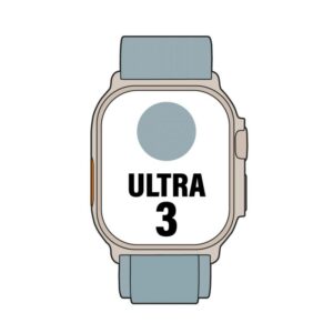 Apple Watch Ultra 3/ GPS/ Cellular/ 49mm/ Caja de Titanio Natural/ Correa Loop Alpine Azul Claro S