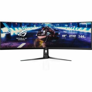 Monitor Gaming Ultrapanorámico Curvo Asus Rog Strix XG49VQ 49'/ Dual FHD/ 4ms/ 144Hz/ VA/ Multimedia/ Negro