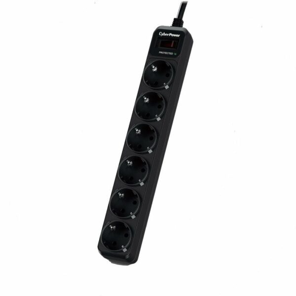 Regleta con interruptor Cyberpower B0620SC0-DE/ 6 Tomas de corriente/ Cable 1.8m/ Negra
