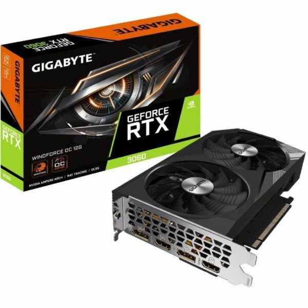 Tarjeta Gráfica Gigabyte GeForce RTX 3060 WindForce OC Rev 2/ 12GB GDDR6/ LHR