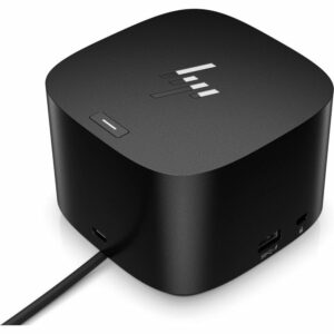 Docking USB Tipo-C HP Thunderbolt G4 280 W con cable combo/ 4xUSB/ 1xHDMI/ 1xRJ45/ 2xDisplayPort/ 1xJack/ 3xUSB Tipo-C PD/ 1xAC/ Negro