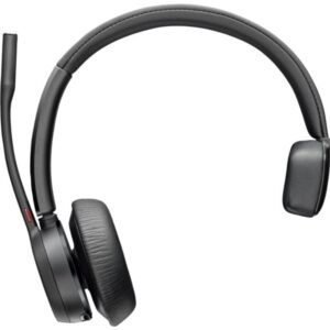 Auricular Inalámbrico Poly Voyager 4310 + Adaptador BT700 + Base de Carga/ con Micrófono/ Bluetooth/ Negro