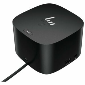 Docking USB Tipo-C HP G4/ 2xUSB/ 2xUSB Tipo-C/ 1xAC/ 1xHDMI/ 1xRJ45/ 2xDisplayPort/ 1xThunderbolt/ 2xUSB PD/ 1xUSB Tipo-C PD/ 2xTarjetas NIC/ Negro