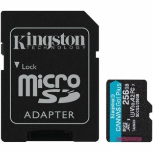 Tarjeta de Memoria Kingston CANVAS Go! Plus 256GB microSD XC con Adaptador/ Clase 10/ 170MBs