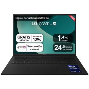 Portátil LG Gram 17Z90TL-G.AU88BN Intel Core Ultra 7-258V/ 32GB/ 1TB SSD/ 17'/ Win11
