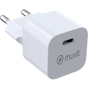 Cargador de Pared Muvit For Change MCACC0048/ 1xUSB Tipo-C/ 20W