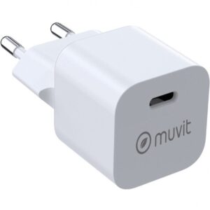 Cargador de Pared Muvit For Change MCACC0049/ 1xUSB Tipo-C/ 25W