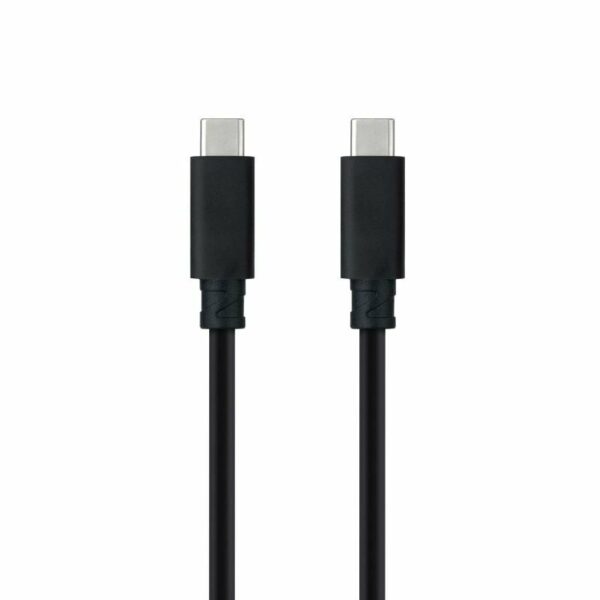 Cable USB 3.1 Tipo-C Nanocable 10.01.4102/ USB Tipo-C Macho - USB Tipo-C Macho/ Hasta 100W/ 2m/ Negro
