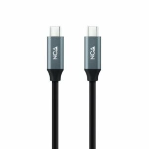 Cable USB 3.2 Tipo-C Nanocable 10.01.4301-L150/ USB Tipo-C Macho - USB Tipo-C Macho/ Hasta 100W/ 1.5m/ Gris y Negro