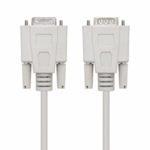 Cable Serie NULL Modem Nanocable 10.14.0502/ DB9 Macho - DB9 Hembra/ 1.8m/ Beige