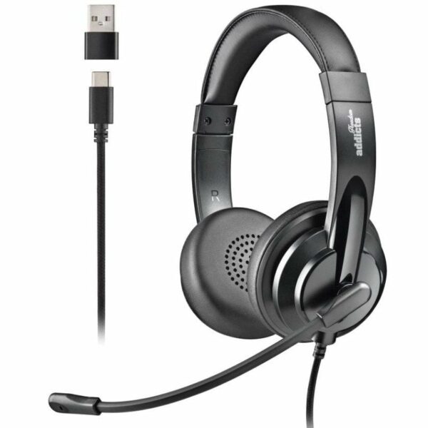 Auriculares NGS VOX605 USB/ con Micrófono/ USB/ Negros