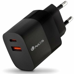 Cargador de Pared GaN NGS Bud 33W/ 1xUSB Tipo-C/ 1xUSB/ 33W
