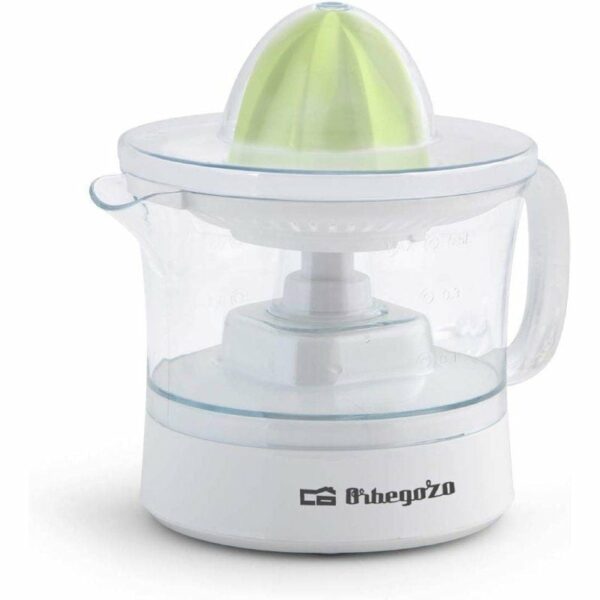 EXPRIMIDOR ORBEGOZO EP 1510 - 25W - CAPACIDAD 0.5L - INCLUYE 2 CONOS - ROTACIÓN BIDIRECCIONAL - ACCESORIOS LAVABLES EN LAVAVAJILLAS