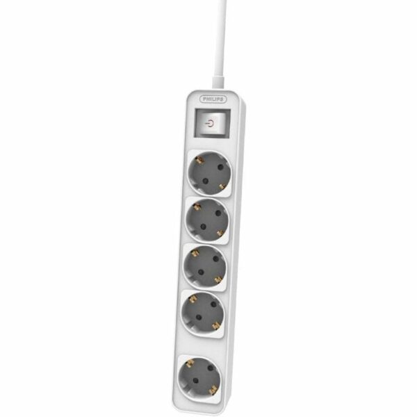 Regleta con Interruptor Philips CHP2154W/10/ 5 Tomas de corriente/ Cable 1.5m/ Blanco