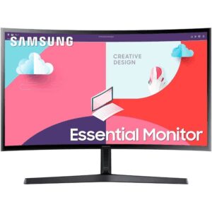 Monitor Profesional Curvo Samsung Essential Monitor S3 S36C S27C366EAU/ 27'/ Full HD/ Negro