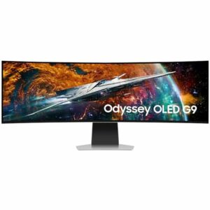 Smart Monitor Gaming Ultrapanorámico Curvo Samsung Odyssey OLEDG9 S49CG954SU 49'/ Dual QHD/ 0.03ms/ 240Hz/ OLED/ Multimedia/ Regulable en altura/Plata