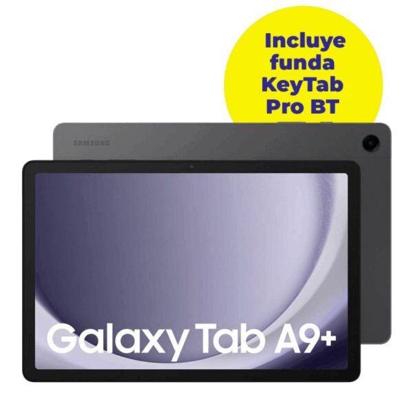 Tablet Samsung Galaxy Tab A9+ 11'/ 8GB/ 128GB/ Octacore/ Gris Grafito + Funda KeyTab Pro BT Subblim