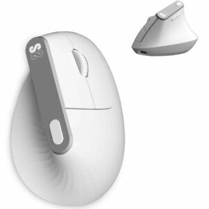 Ratón Vertical Inalámbrico por Bluetooth/ 2.4GHz Subblim Nature Vertical Ergo Dual Battery/ Batería Recargable/ Hasta 4000 DPI/ Blanco