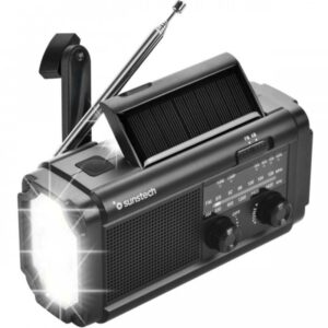 Radio Portátil Sunstech RPE25/ con Batería/ Linterna/ Negra