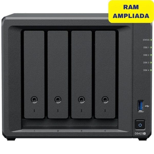 NAS Synology Diskstation DS423+/ 4 Bahías 3.5'- 2.5'/ 6GB DDR4/ Formato Torre