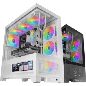 Caja Gaming Semitorre Mars Gaming MC-LCDX/ Blanca
