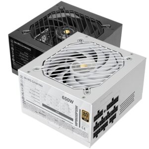 Fuente de Alimentación Mars Gaming MPB650PSI/ 650W/ Ventilador 12cm/ 80 Plus Gold/ Blanca