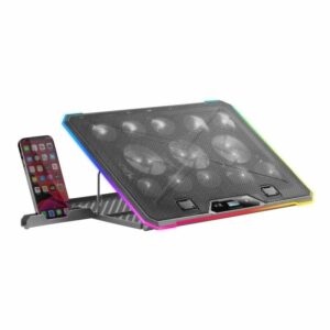 Soporte Refrigerante Mars Gaming MNBC13 para Portátiles hasta 17'/ Iluminación LED
