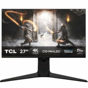 Monitor Gaming TCL 27R83U 27'/ 4K/ 1ms/ 160Hz/ VA/ Regulable en altura/ Blanco y Negro