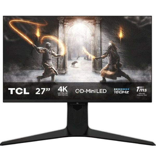 Monitor Gaming TCL 27R83U 27'/ 4K/ 1ms/ 160Hz/ VA/ Regulable en altura/ Blanco y Negro