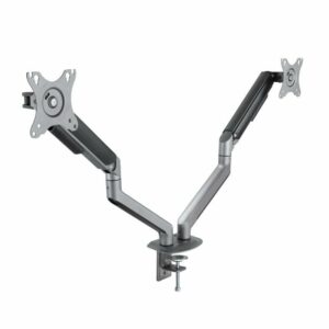 Soporte de Mesa para 2 Monitores TooQ DB4132TNR-G/ Giratorio/ Inclinable/ hasta 9kg