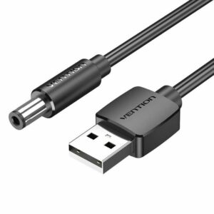 Cable Alimentación Vention CEXBG/ USB Macho - DC 3.5mm Macho/ 1.5m/ Negro