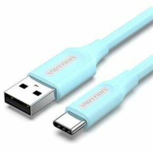 Cable USB 2.0 Tipo-C Vention COKSF/ USB Tipo-C Macho - USB Macho/ Hasta 60W/ 480Mbps/ 1m/ Azul