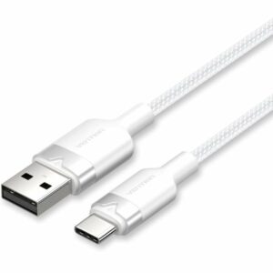 Cable USB 2.0 Tipo-C Vention CTNWH/ USB Tipo-C Macho - USB Macho/ Hasta 60W/ 480Mbps/ 2m/ Blanco