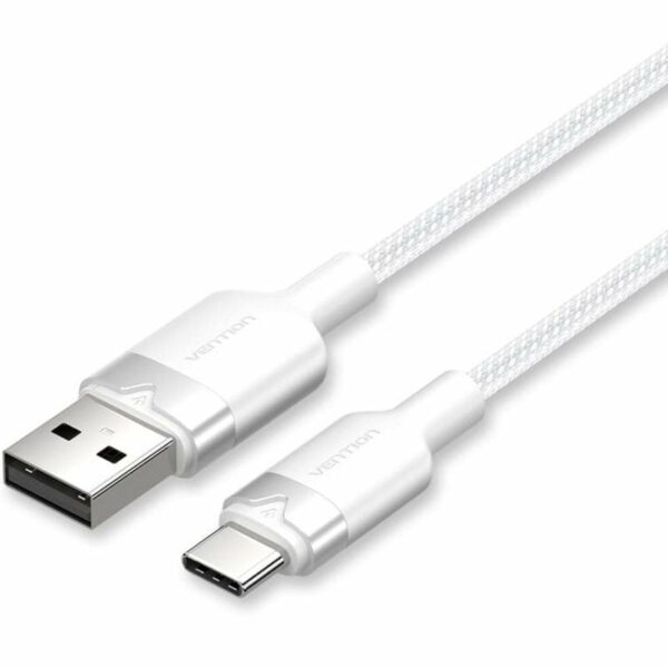 Cable USB 2.0 Tipo-C Vention CTNWH/ USB Tipo-C Macho - USB Macho/ Hasta 60W/ 480Mbps/ 2m/ Blanco