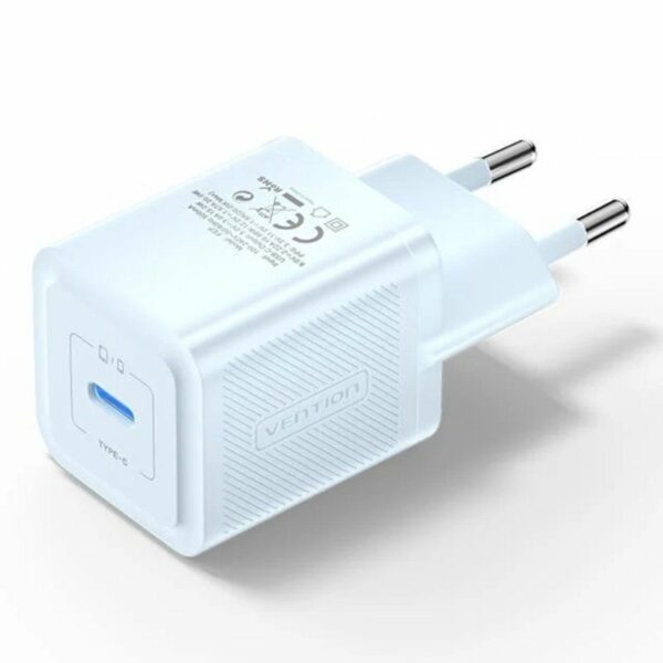 Cargador de Pared GaN Vention FEPL0-EU/ 1xUSB Tipo-C/ 20W