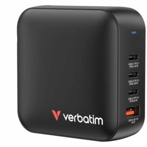 Cargador de Pared Universal GaN para Viaje Verbatim Mini GaN Wall Charger/ 3xUSB Tipo-C/ 1xUSB/ 165W